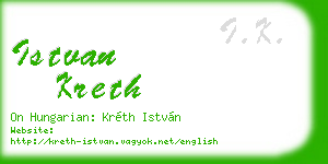 istvan kreth business card
